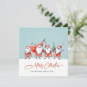 サンタクお洒落ロおもしろいース格言クリスマス シーズンカード (スタンド正面)