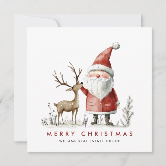 サンタクお洒落ロミニマルースのクリスマス企業の シーズンカード (正面)