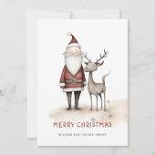 サンタクお洒落ロミニマルースのクリスマス企業の シーズンカード (正面)