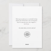 サンタクお洒落ロミニマルースのクリスマス企業の シーズンカード (裏面)