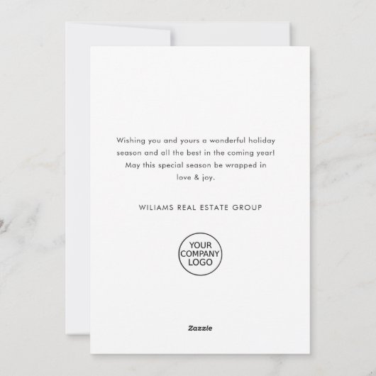 サンタクお洒落ロミニマルースのクリスマス企業の シーズンカード (裏面)