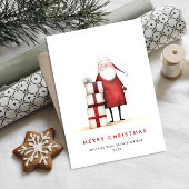 サンタクお洒落ロミニマルースのクリスマス企業の シーズンカード