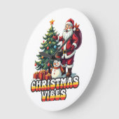 サンタクすてきリスマスビベス ラージ壁時計 (傾斜)