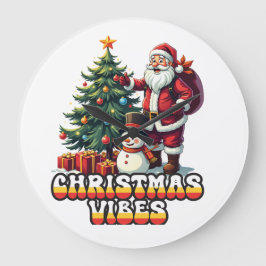 サンタクすてきリスマスビベス ラージ壁時計