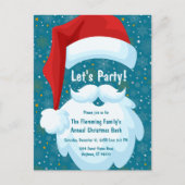サンタクはっきりしたリカスタマイズスクリスマスパーティー ポストカード (正面)