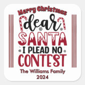 サンタクよくはしゃぐリスマスシール スクエアシール (正面)