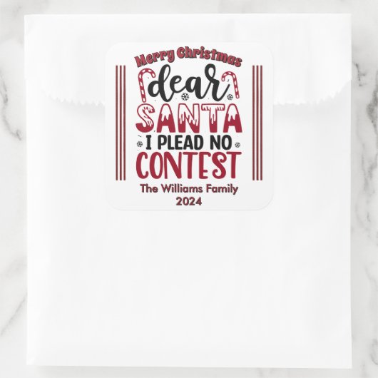 サンタクよくはしゃぐリスマスシール スクエアシール (バッグ)