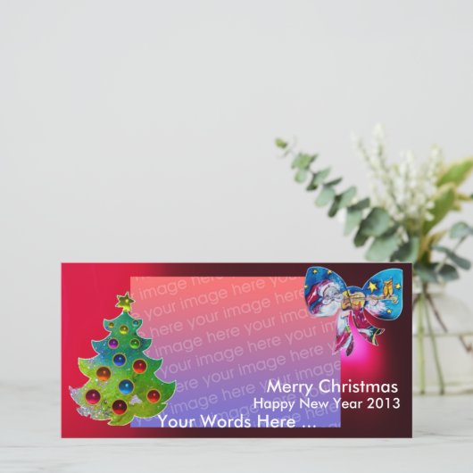 サンタクインスパイアリスマスの木と弓 シーズンカード (スタンド正面)