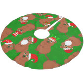 サンタクカオーストラリアのクリスマススノーフレーク ブラッシュドポリエステルツリースカート (アングル)