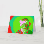 サンタクカッコいいリスマスポップ・アートのアート – カスタマイズ シーズンカード (正面)