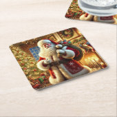 サンタクカラフルラスが休んでから続く|過去記事 スクエアペーパーコースター (アングル)