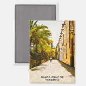 サンタクカラフルルスデテネリフェ油絵を描 マグネット (正面/裏面)