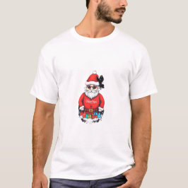 サンタククールリスマスTシャツデザイン Tシャツ