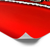 サンタクサイケデリックラスアート | AIアートポスター ポスター (角)