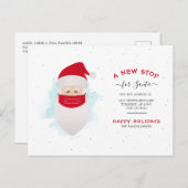 サンタクストップリスマス移動のための新しい引っ越しました 案内ポストカード (正面/裏面)