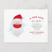 サンタクストップリスマス移動のための新しい引っ越しました 案内ポストカード (正面)