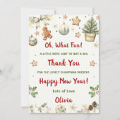 サンタクッキークリスマスパーティーありがとう 招待状 (正面)