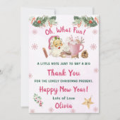 サンタクッキークリスマスパーティーありがとう 招待状 (正面)