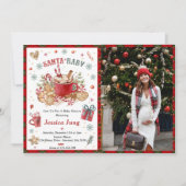 サンタクッキーココアクリスマスベビーシャワー 招待状 (正面)