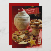 サンタクッキージャールホリデーパーティー招待状 招待状 (正面/裏面)