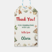 サンタクッキーズクリスマスバースデーパーティー ギフトタグ (正面)