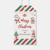 サンタクッキーズクリスマスバースデーパーティー ギフトタグ (正面)
