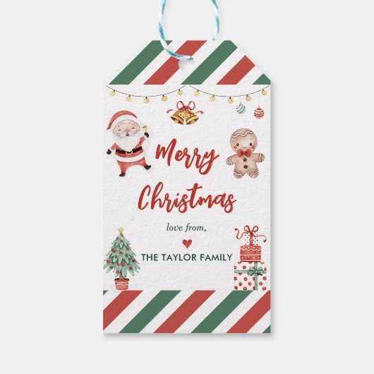 サンタクッキーズクリスマスバースデーパーティー ギフトタグ (裏面)