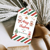 サンタクッキーズクリスマスバースデーパーティー ギフトタグ