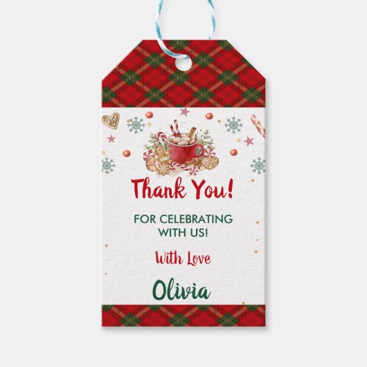 サンタクッキーズクリスマスバースデーパーティー ギフトタグ (正面)