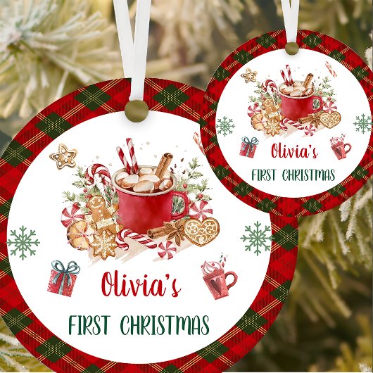 サンタクッキーズクリスマスバースデーパーティー セラミックオーナメント