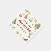 サンタクッキーズクリスマスパーティー スタンダードカクテルナプキン (角)