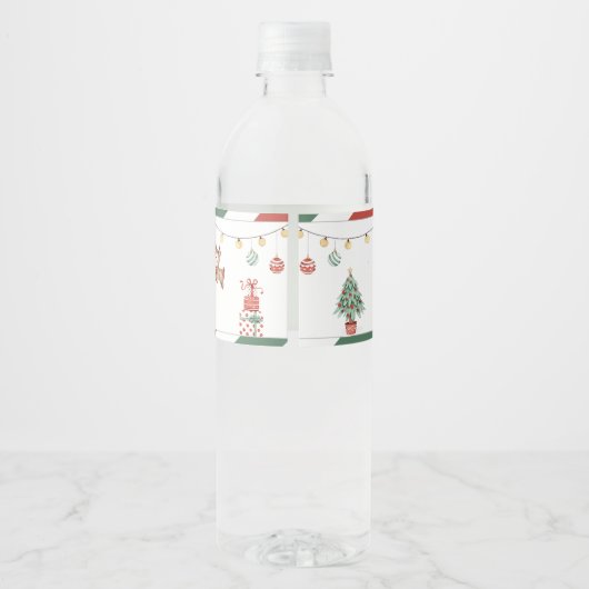 サンタクッキーズクリスマスパーティー ペットボトルラベル (裏面)