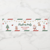 サンタクッキーズクリスマスパーティー ペットボトルラベル (シングルラベル)