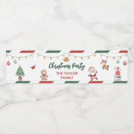 サンタクッキーズクリスマスパーティー ペットボトルラベル