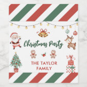 サンタクッキーズクリスマスパーティー ワインラベル (シングルラベル)