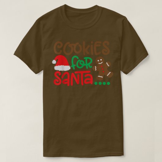 サンタクッキーラバークリスマスクッキー Tシャツ (デザイン正面)