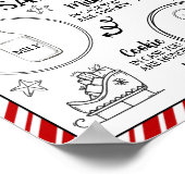 サンタクッキー&ミルクサービングランチョンマットトレイランチョンマット ポスター (角)