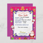 サンタクパーソナライズされたラスに送られた手紙 シーズンカード (正面/裏面)