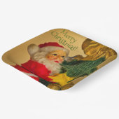 サンタクパーソナライズされたリカラフルスマスウィッシュ ペーパープレート (傾斜あり)