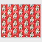 サンタクパーソナライズされたリスマスでワインを飲む子供たち ラッピングペーパー (フラット)