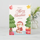 サンタクパーソナライズされたリスマスカード シーズンカード (スタンド正面)