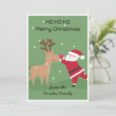 サンタクパーソナライズされたリスマスカード シーズンカード (スタンド正面)