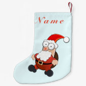 サンタクパーソナライズされたリスマスストッキング（名前あり） スモールクリスマスストッキング (裏面)