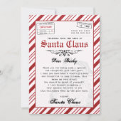 サンタクパーソナライズされたリスマステンプレートからの手紙 招待状 (正面)