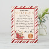サンタクパーソナライズされたリスマスプリントからの手紙 招待状 (スタンド正面)