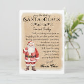 サンタクパーソナライズされたリスマスプリントからの手紙 招待状 (スタンド正面)