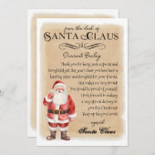 サンタクパーソナライズされたリスマスプリントからの手紙 招待状 (正面/裏面)