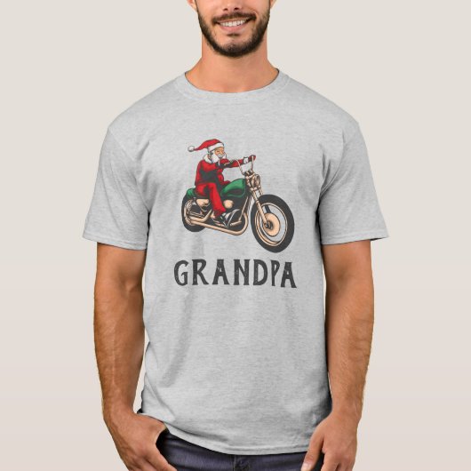 サンタクパーソナライズされたリスマスライダーファミリー Tシャツ (正面)