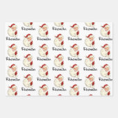 サンタクパーソナライズされたリスマスラッピング紙シート ラッピングペーパーシート (正面2)