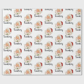 サンタクパーソナライズされたリスマスラッピング紙シート ラッピングペーパー (フラット)